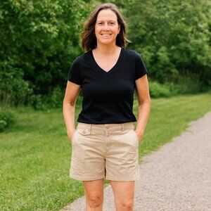 Ralph Lauren Polo Chino Shorts Women 14 Golf Walking Summer Beach Coastal Hiking